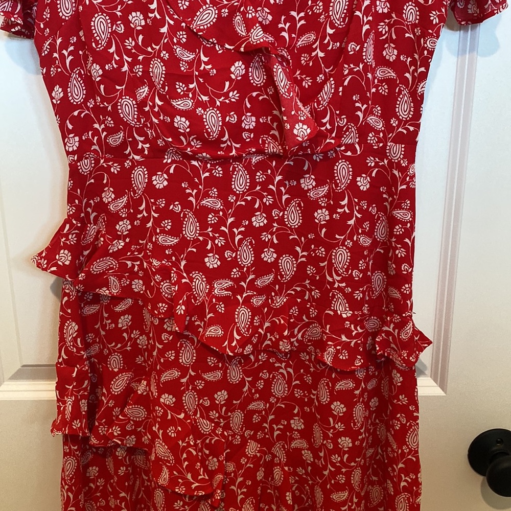 Ruffle Red Dress - Picture 3 of 4